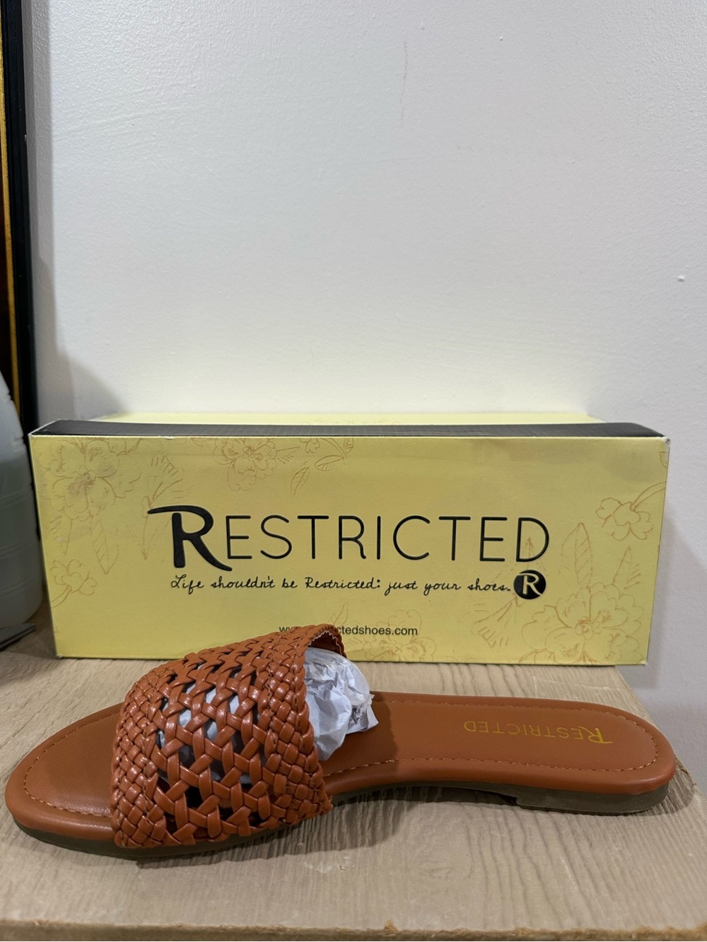 Restricted R-Aiden Slide Sandal - Whiskey Brown
